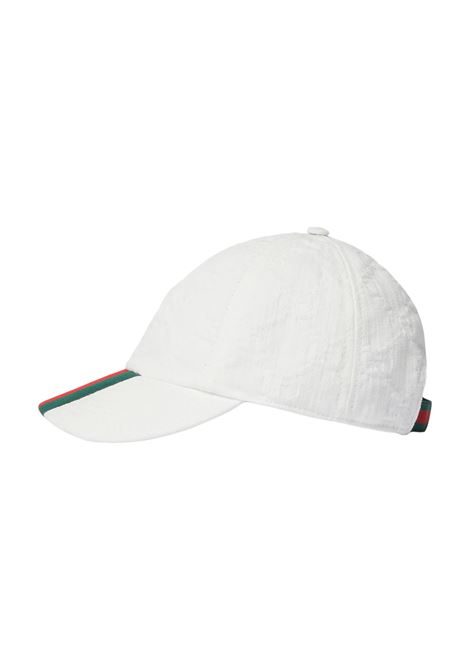 Cappello Da Baseball In Cotone GG Bianco GUCCI KIDS | 808669-3HA6Z9066